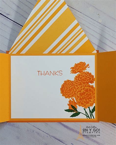 Easy Envelope Closure Fun Fold Card With Patterned Paper ON Y GO