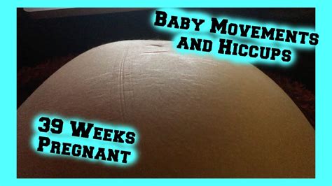 39 Weeks Pregnant BABY Belly Movements Hiccups AND KICKING HUGE BABY