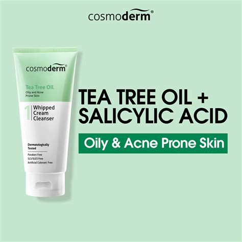 Cosmoderm Tea Tree Oil Whipped Cream Cleanser 125ml