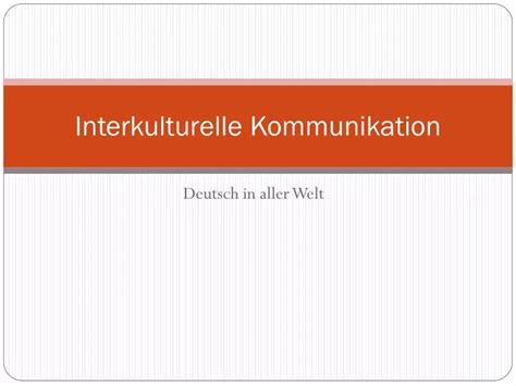 Ppt Interkulturelle Kommunikation Powerpoint Presentation Free