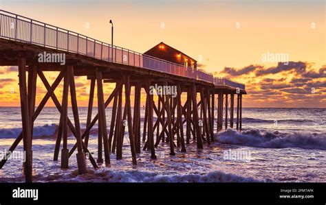 Sunrise At The Fishing Pier Belmar New Jersey Stock Photo Alamy