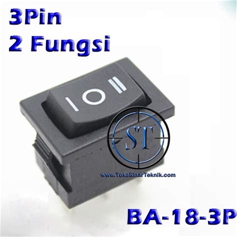 Jual BA 18 3P Switch 3P Karaoke 2 Fungsi 15 21mm 3pin 3 Pin Saklar