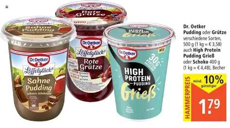 Dr Oetker Pudding Oder Grûtze Auch High Protein Pudding Grieß Oder