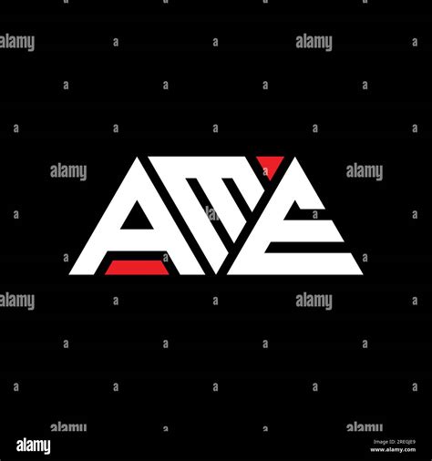 AME triangle letter logo design with triangle shape. AME triangle logo ...