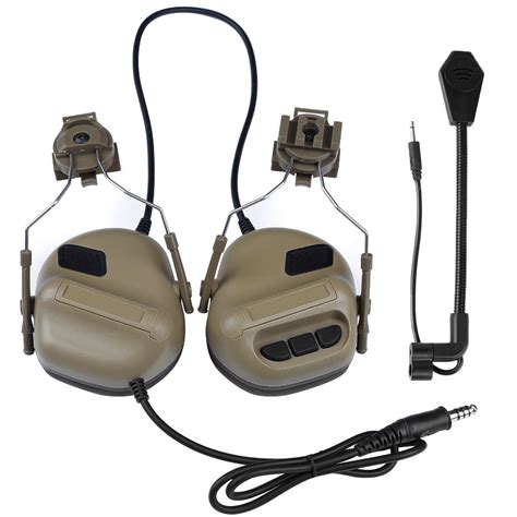 Tactical Headset With Fast Helmet Rail Adapter Peltor Comtac Headset