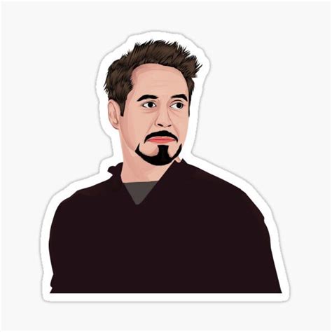 Robert Downey Jr Illustration Sticker