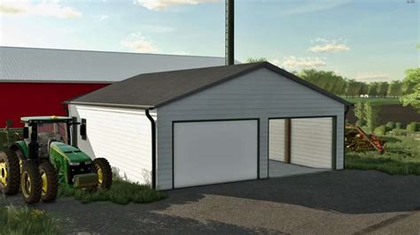 Small White Garage V10 Fs22 Mod Farming Simulator 22 Mod