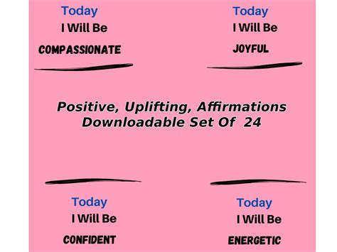 Positive Affirmation Cards Printable Affirmations Self Care Cards For