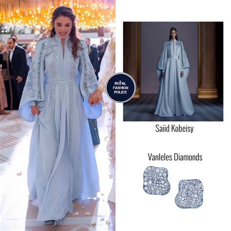 22 May 2023 Queen Rania Of Jordan Fashion Design Dress Brown Sequin