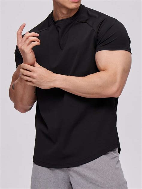 Manfinity Sport Pwrup Camiseta Deportiva Con Mangas Ragl N Para Hombres