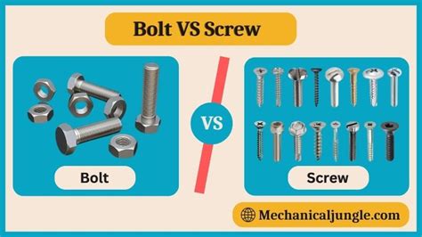 What Is Bolt What Is Screw Difference Between Bolt And Screw