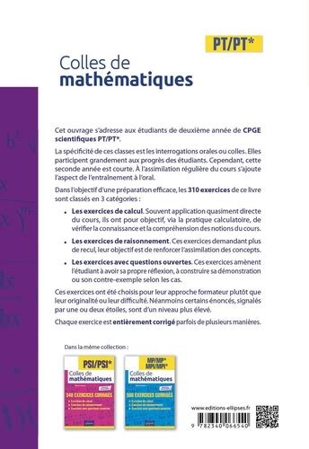 Colles De Math Matiques Pt Pt Nouveaux De Philippe Agn S Grand