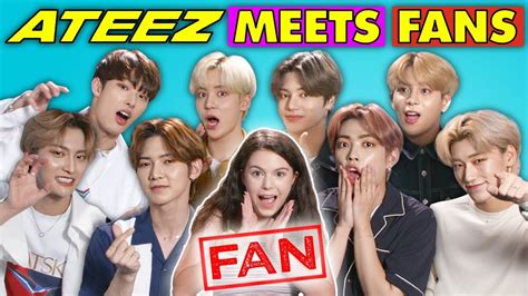 K Pop Fans React To And MEET K Pop Stars ATEEZ 에이티즈 Realtime YouTube