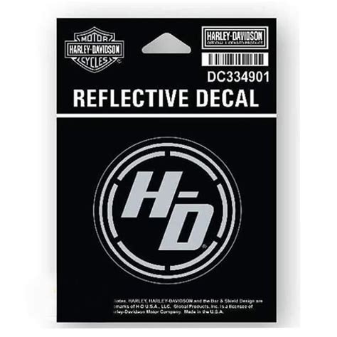 Black & Silver Reflective “Hd” Small Decal | Harley-Davidson® Online