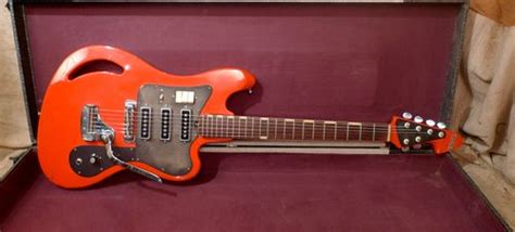 1966 Kimberley By Teisco Et 320 Orange Guitars Electric Solid Body