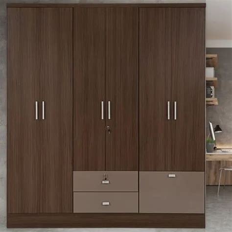 Brown Wooden Laminated Particle Board Door Wardrobe At Rs Unit