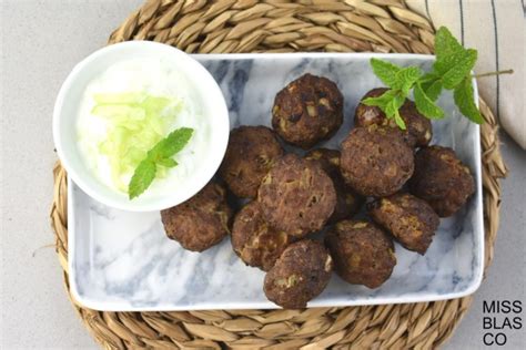 Koftas With Yogurt And Mint Sauce Recipe Miss Blasco