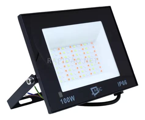 Refletor Led Holofote Rgb W Multicolorido Controle Cor Da