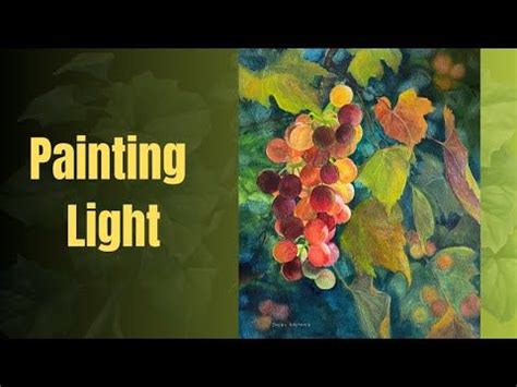 the painting light is being displayed in front of a green background ...