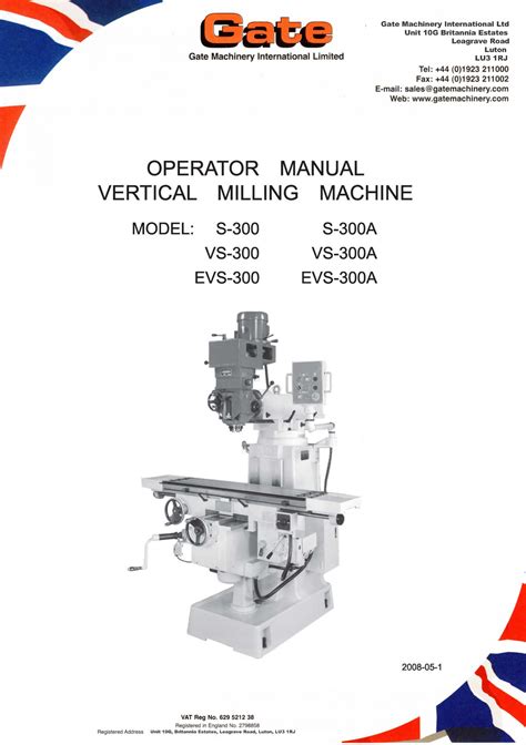 Operator Manual for Gate-PBM-VS300 Turret Mills - Gate Machinery