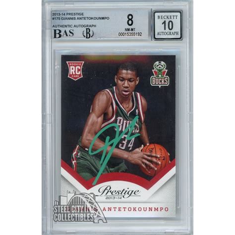 Giannis Antetokounmpo Panini Prestige Autograph Rookie Card