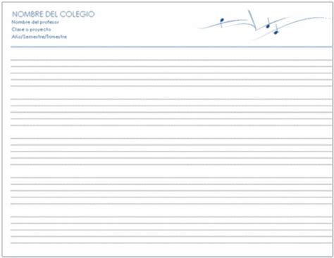 Plantilla Partitura Plantillasoffice