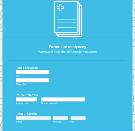 Formularz Medyczny Obozu Letniego Szablon Formularza Jotform