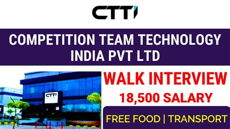 WALK INTERVIEW CTTI COMPETITION TEAM TECHNOLOGY INDIA PVT LTD