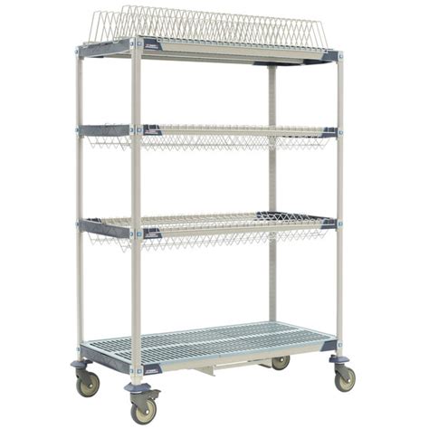 Metro Pr48vx3 Xdr Metromax I Mobile Four Tier Bulk Tray Drying Rack With Drip Tray 24 X 48 X 68