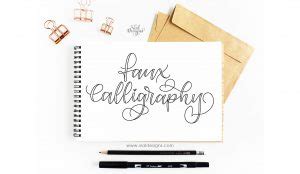 Faux Calligraphy Tutorial | Free Faux Calligraphy Worksheet | Vial Designs