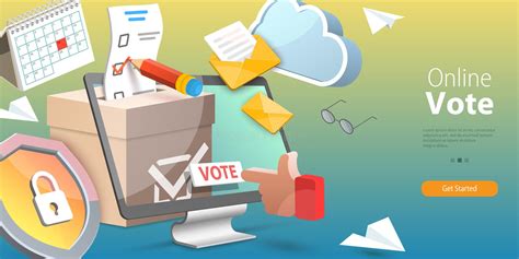 3d Vector Conceptual Illustration Of Online Vote Stock Illustration