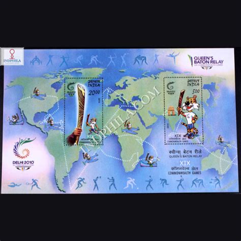 India 2010 Queens Baton Relay Xix Commonwealth Games Mnh Miniature