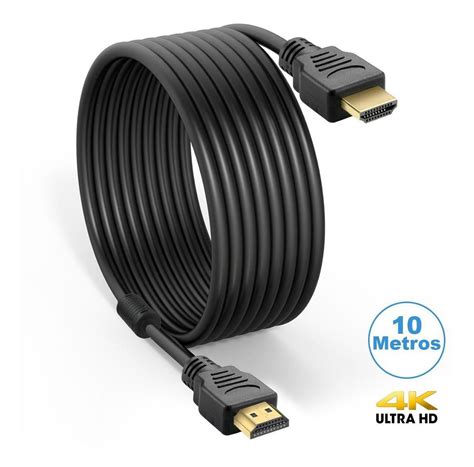 Cabos Hdmi 10 Metros - Cabo Hdmi 10 Metros 4k 3d Com Filtro Mxt | Parcelamento sem juros