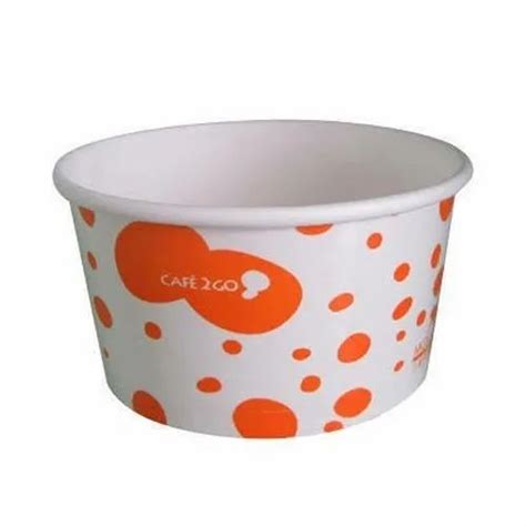 Printed Paper Ice Cream Cup Capacity Ml For Event Parties At