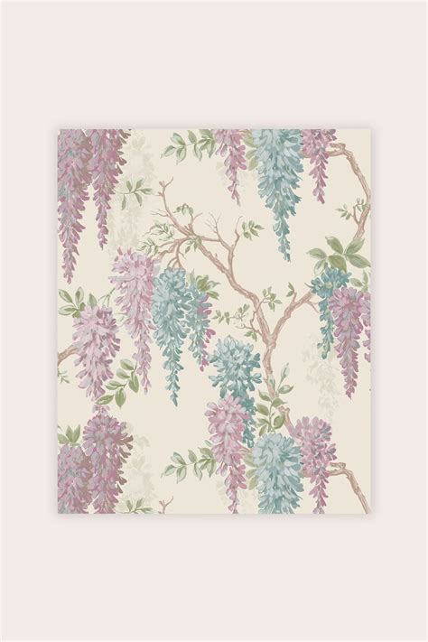 Buy Laura Ashley Duck Egg Wisteria Wallpaper Sample From The Next Uk