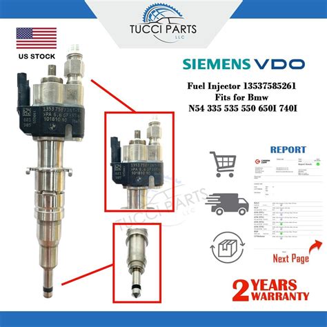 4x Inyector De Combustible N54 N63 BMW 135 335 535 550 750 X5 X6