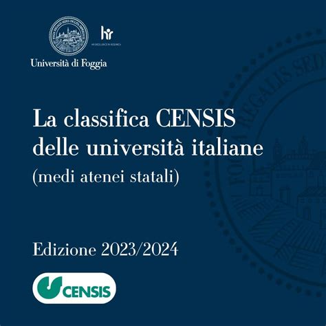 L Università di Foggia è tra i migliori atenei del Sud e d Italia Lo