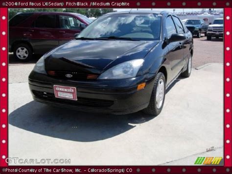 Pitch Black 2004 Ford Focus Lx Sedan Medium Graphite Interior