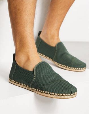 Toms Deconstructed Alpargata Rope Espadrilles In Green ASOS