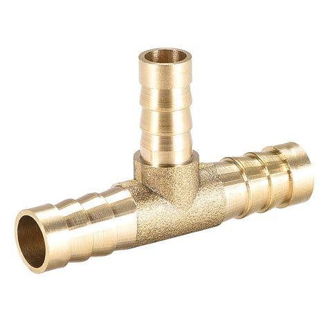 10mm X 8mm X 10mm Brass Hose Reducer Barb Fitting Tee T Shaped 3 Way