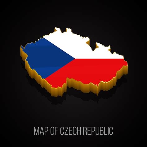 Premium Vector 3d Map Of Czech Republic