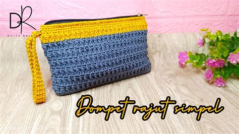 Dompet Rajut Simpel Untuk Pemula Crochet Tutorials Youtube