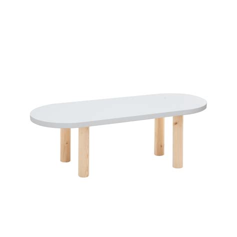 Table Basse Gina III Blanche Et Naturelle Decowood