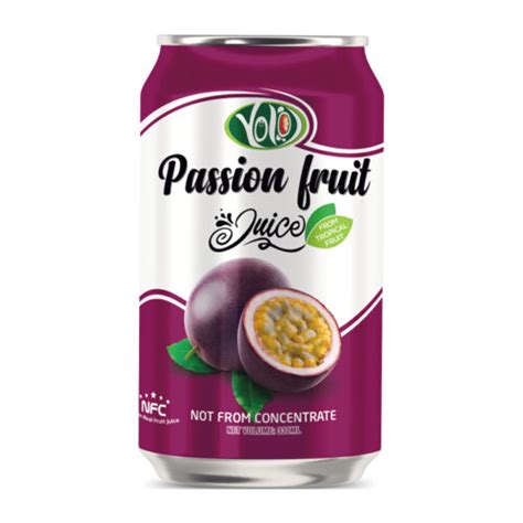 Bulk 330ml Canned Fresh Passion Fruit Juice Aloefield Beverages Co Ltd