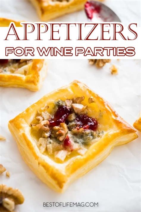 Appetizers For Wine Parties With Text Overlay