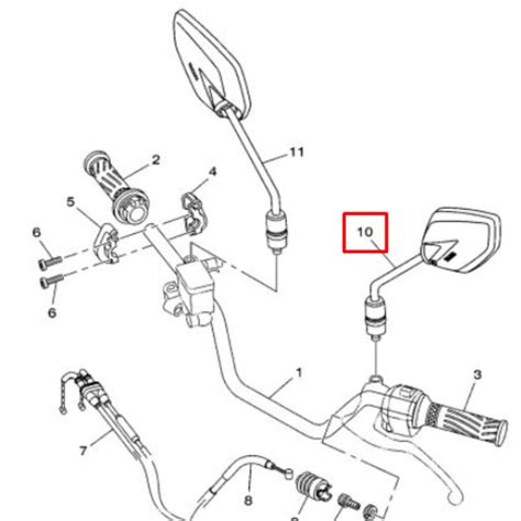 Espelho Retrovisor Esquerdo Crosser E Outros Modelos Yamaha