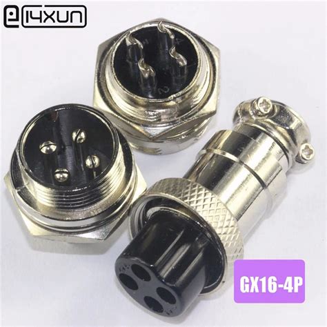 5pair10pcs Gx16 Gx16 4 4p 4pin 16mm Maleandfemale Wire Panel Connector Plug Circular Aviation