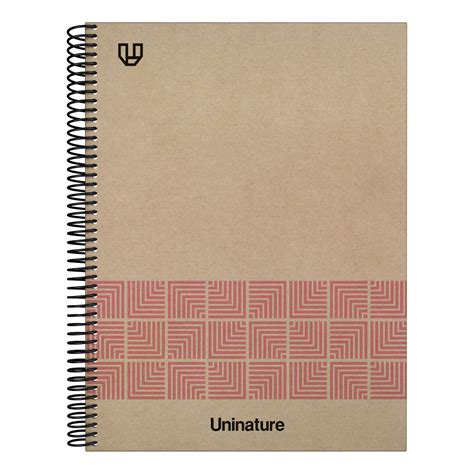 Cuaderno Tapa Dura A4 80H 4x4mm UniNature rosa Grafoplás