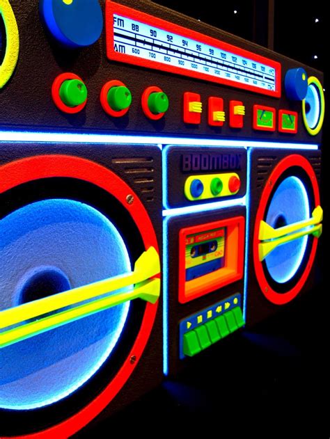 Giant Boombox Prop With Lights Fluorescent Eph Creative Event