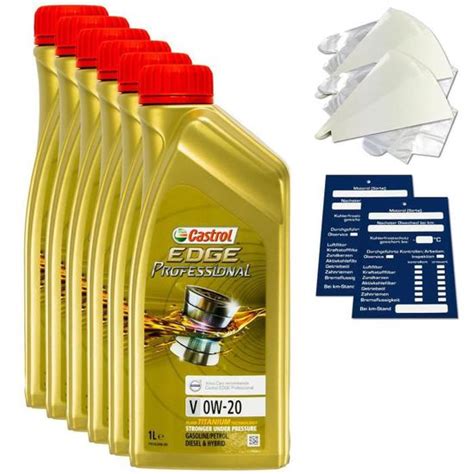 Litre Volvo Huile Castrol Edge Professional V W Titane B F Kit